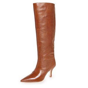 Loeffler Randall Whitney Kitten Heel Boots, Toffee, Tan 9 NIB